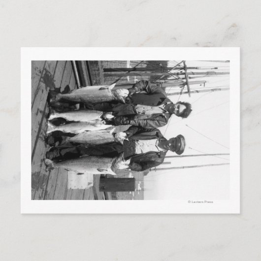 Fischer und Lachs auf Docks, Washington Postkarte (Vorderseite)