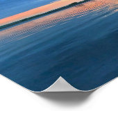 Fischer und sein Hund bei Sunset Poster (Ecke)