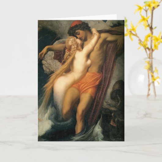 Fischer und Sirene Karte (Gelbe Blume)