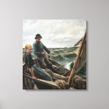 Fischer und Tochter auf See (von Albert Edelfelt)