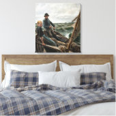 Fischer und Tochter auf See (von Albert Edelfelt) Leinwanddruck (Insitu (Schlafzimmer))