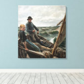 Fischer und Tochter auf See (von Albert Edelfelt) Leinwanddruck (Insitu (Holzboden))