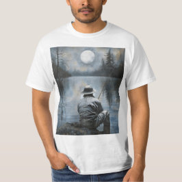 Fischer unter dem Mond T-Shirt