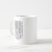 Fischer USA-Flagge mit abgenutztem Design Kaffeetasse (Vorderseite Links)