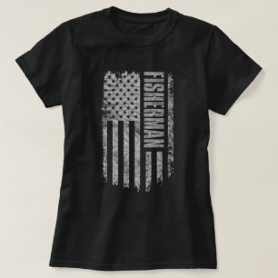 Fischer USA-Flagge mit abgenutztem Design T-Shirt