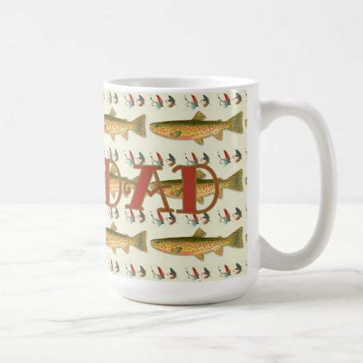 Fischer-Vater-Forellenmuster Kaffeetasse (Rechts)