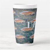 Fischer-Vater Regenbogenforellen-Muster Milchtasse (Vorderseite)