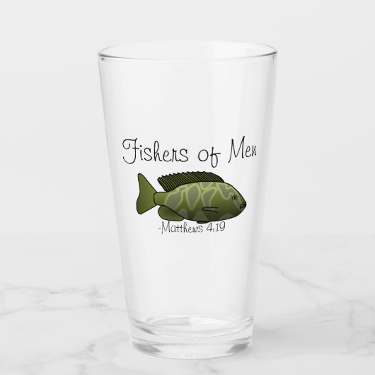 Fischer von Männern Anpassen mit Namen oder Initia Glas (Vorderseite)
