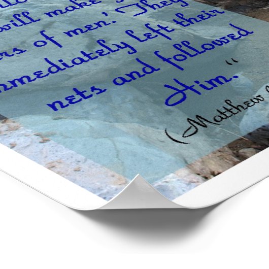 Fischer von Männern (Mat 4:19-20) Poster (Ecke)
