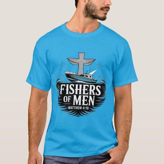 Fischer von Menschen Christlich T-Shirt (Vorderseite)