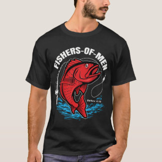 Fischer von Menschen Weiße Schrift T-Shirt