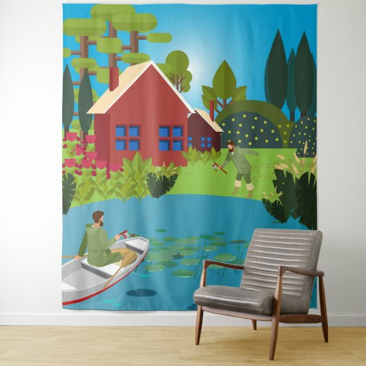 Fischer Wandteppich (Beispiel)