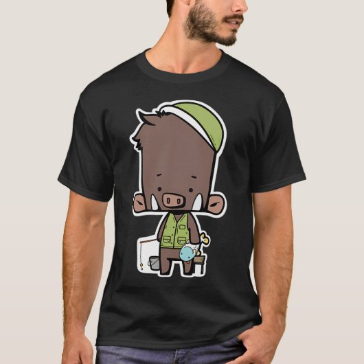 Fischer Wildschwein T-Shirt (Vorderseite)