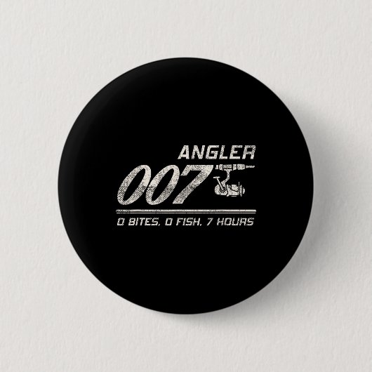 Fischer-Witz Vater Opa Angler 007 Lustig Fischen Button (Vorderseite)