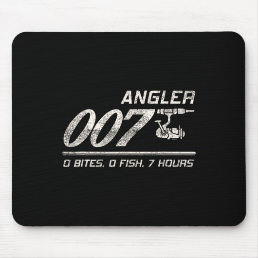 Fischer-Witz Vater Opa Angler 007 Lustig Fischen Mousepad (Vorne)