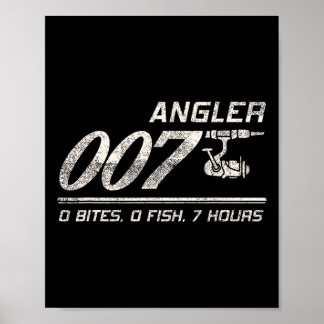 Fischer-Witz Vater Opa Angler 007 Lustig Fischen Poster