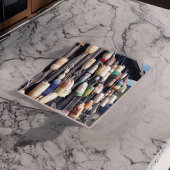 Fischerbojen auf rustikalem Gebäude Dekorative Til Fliese