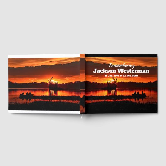 Fischerboot am Lake Memorial Gästebuch (Voll)