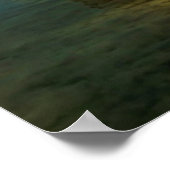 Fischerboot am mauritischen Strand mit Insel Poster (Ecke)