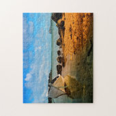 Fischerboot am mauritischen Strand mit Islet Puzzle (Vertikal)