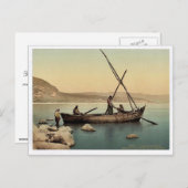 Fischerboot am See, Tiberias, Heiliges Land, Postkarte (Vorne/Hinten)