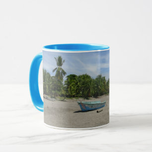 Fischerboot am Strand von Costa Rica Tasse