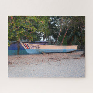 Fischerboot am Strand von Tamarindo, Costa Rica Puzzle