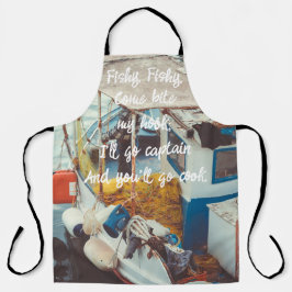 Fischerboot an der Mittelmeerküste Schürze