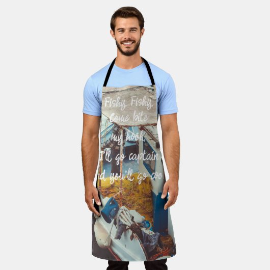 Fischerboot an der Mittelmeerküste Schürze (Getragen)