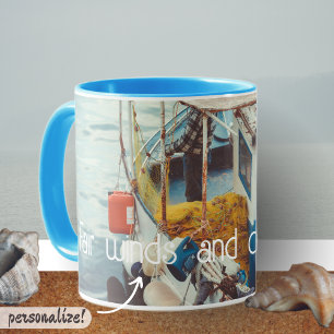 Fischerboot an der Mittelmeerküste Tasse