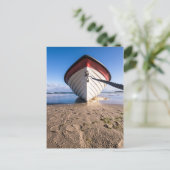 Fischerboot an der Ostsee Postkarte (Stehend Vorderseite)