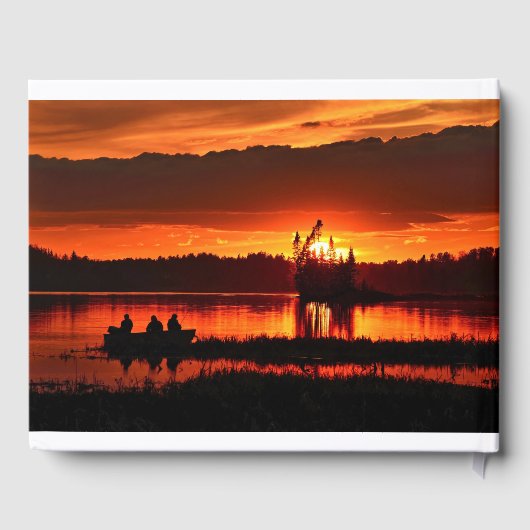 Fischerboot an der Seepromenade Gästebuch (Rückseite)