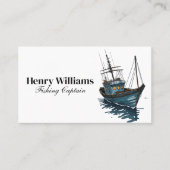 Fischerboot | Aquarell Visitenkarte (Vorderseite)
