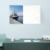 Fischerboot auf Ankerplätzen Banner (Messeveranstaltung)