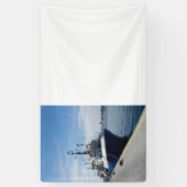 Fischerboot auf Ankerplätzen Banner (Vertikal)
