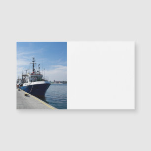 Fischerboot auf Ankerplätzen Magnetkarte