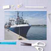 Fischerboot auf Ankerplätzen Seidenpapier (Handwerk)
