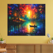 Fischerboot auf Wasser Leinwanddruck (Insitu (Wohnzimmer))