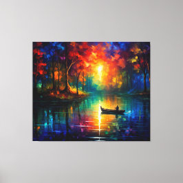 Fischerboot auf Wasser Leinwanddruck