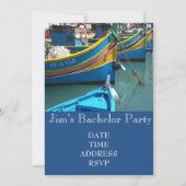 Fischerboot Bachelor Party Einladung (Vorderseite)