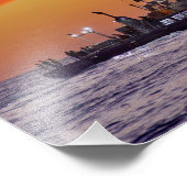 Fischerboot bei Sunset - Marina del Rey, CA Fotodruck (Ecke)
