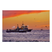 Fischerboot bei Sunset - Venice Beach, CA Fotodruck (Vorne)