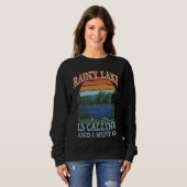 Fischerboot Camping Retro Seeblick Rainy Sweatshirt (Vorne ganz)