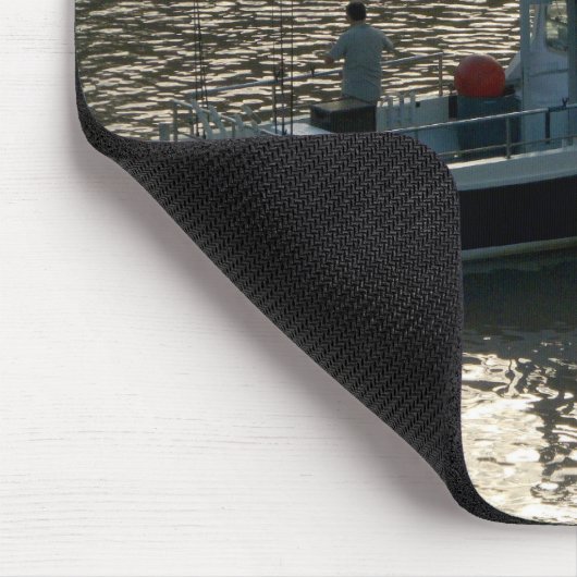 Fischerboot, Cardiff Bay Mousepad (Ecke)