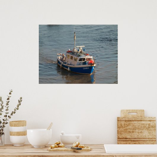Fischerboot, Cardiff Bay, Poster (Küche)
