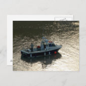 Fischerboot, Cardiff Bay Postkarte (Vorne/Hinten)