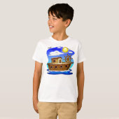 Fischerboot-Cartoon T-Shirt (Vorne ganz)