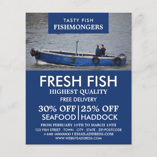 Fischerboot, Fischer/Ehefrau, Fischmarkt Flyer (Vorne)