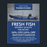 Fischerboot, Fischer/Ehefrau, Fischmarkt Flyer<br><div class="desc">Fischerboot,  Fishmonger/Ehefrau,  Fischmarkt-Werbe-Flyer beim Business Card Store.</div>