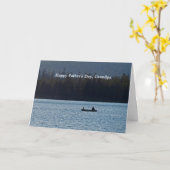 Fischerboot, Fischer, Vatertag Großvater Karte (Gelbe Blume)